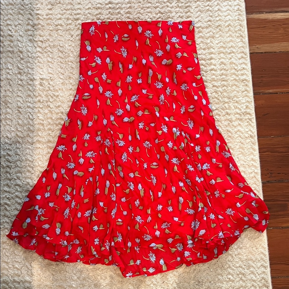 NWT J. Crew Gwyneth Flounce Hem Slip Skirt